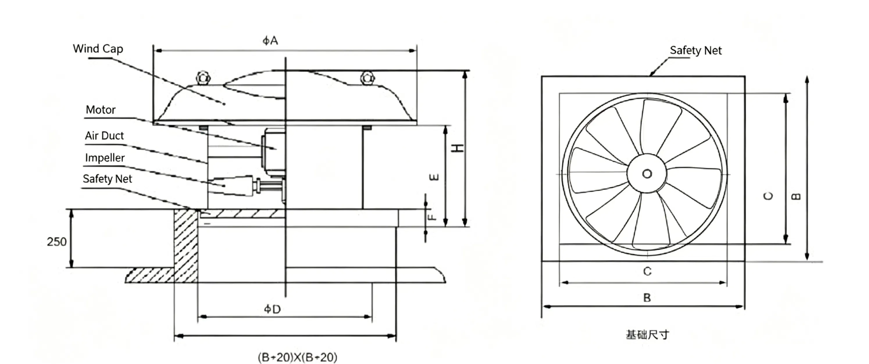 DWT‑I Axial‑Flow Roof Fan
